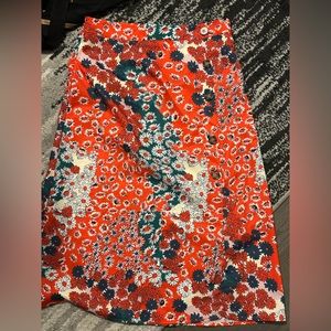 Floral midi skirt